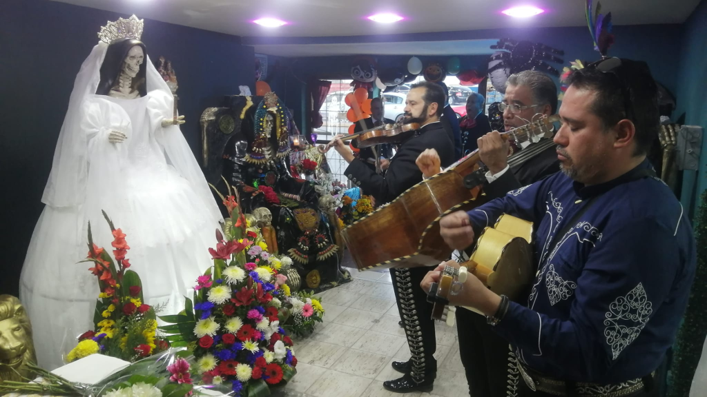 Celebran a la Santa Muerte en Chihuahua,&nbsp;México.
